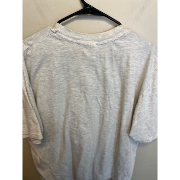 90's Vintage Hanes London England Grey Graphic Tee Casual Retro Tourist Style XL - Picture 7 of 8